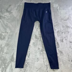 Gymshark Seamless Leggings Navy Blue High Waisted Workout Women’s S/M